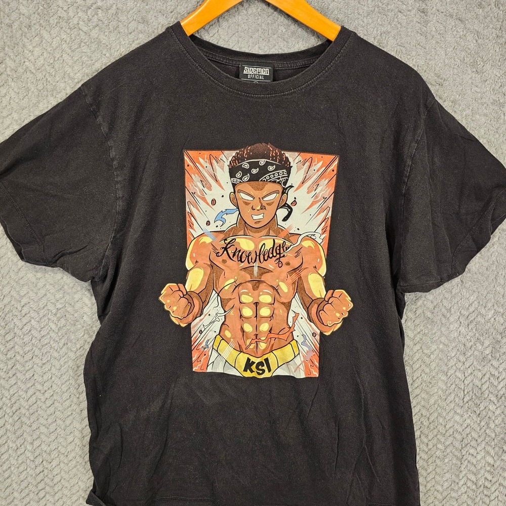 Sidemen Official KSI Graphic T-Shirt Mens XL Black Team KSI Anime YouTuber Merch